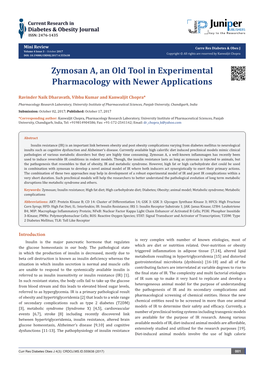 Zymosan A, an Old Tool in Experimental Pharmacology with Newer Applications