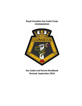 Cadet and Parent Handbook Revised: September 2016