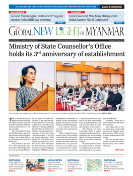 Ministry of State Counsellor's Office Holds Its 3Rd Anniversary Of