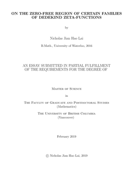 On the Zero-Free Region of Certain Families of Dedekind Zeta-Functions