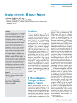 Imaging Informatics: 25 Years of Progress J