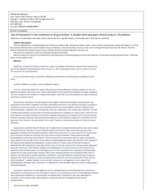 Use of Flumazenil in the Treatment of Drug Overdose