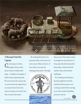 The Connecticut Marine Model Society CMMS Newsletter June, 2014