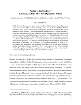 Helwig Germany & EU Diplomacy EUSA