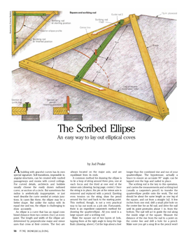 The Scribed Ellipse an Easy Way to Lay out Elliptical Coves