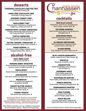 Cocktails Desserts Alcohol-Free