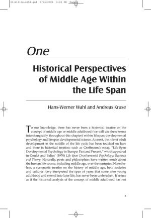 Ch. 1. Historical Perspectives of Middle Age Within the Life Span