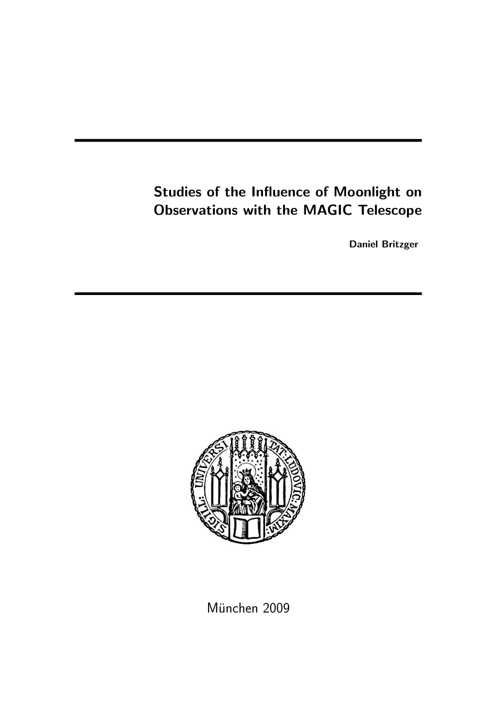 Studies of the Influence of Moonlight on Observations with the MAGIC