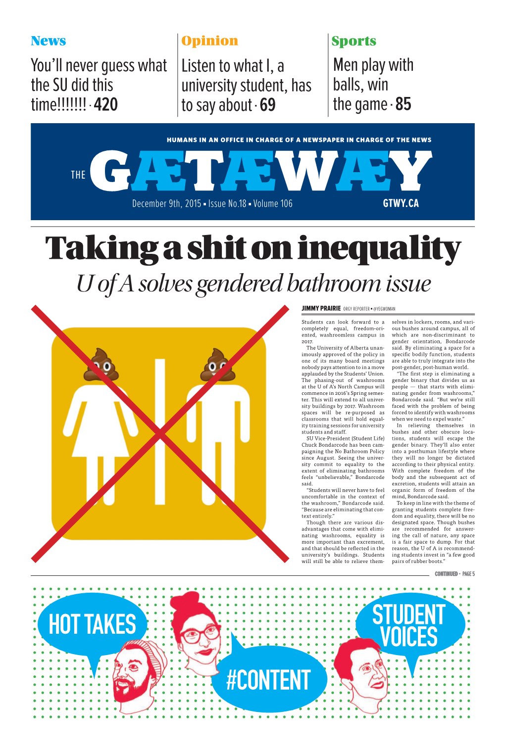 Taking a Shit on Inequality U of a Solves Gendered Bathroom Issue