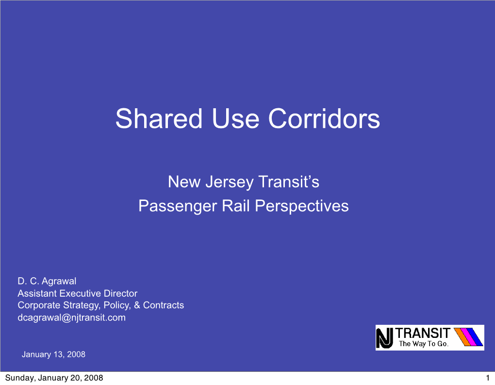 Shares Use Corridors