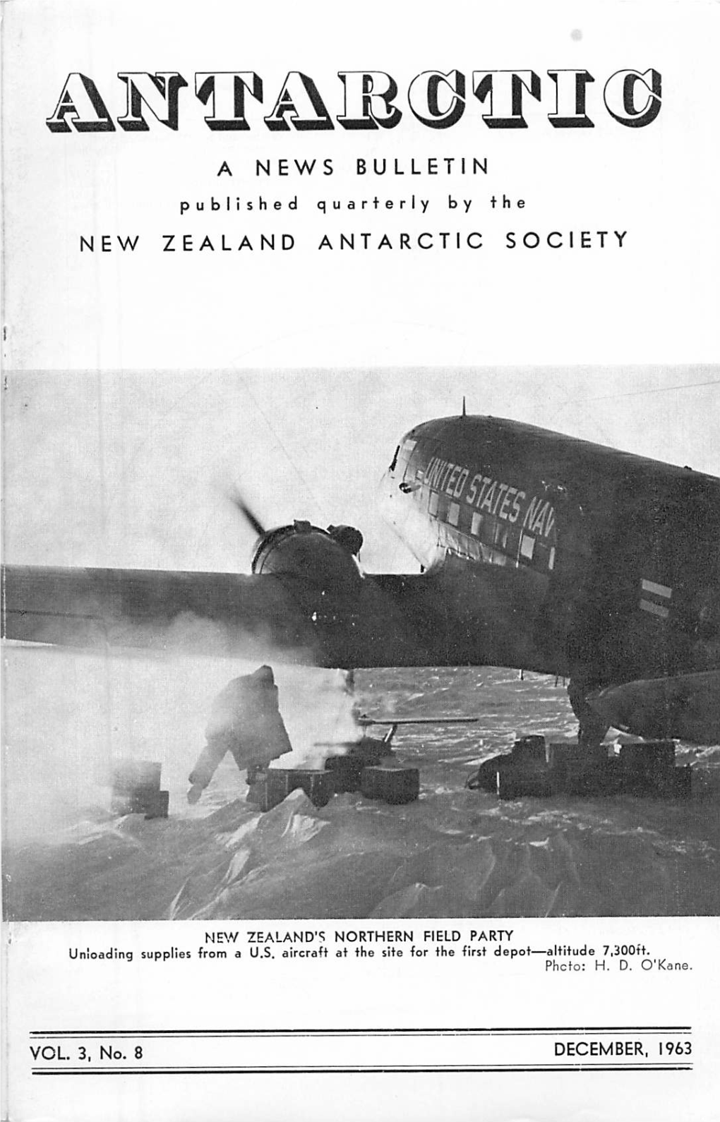 A News Bulletin New Zealand Antarctic Society