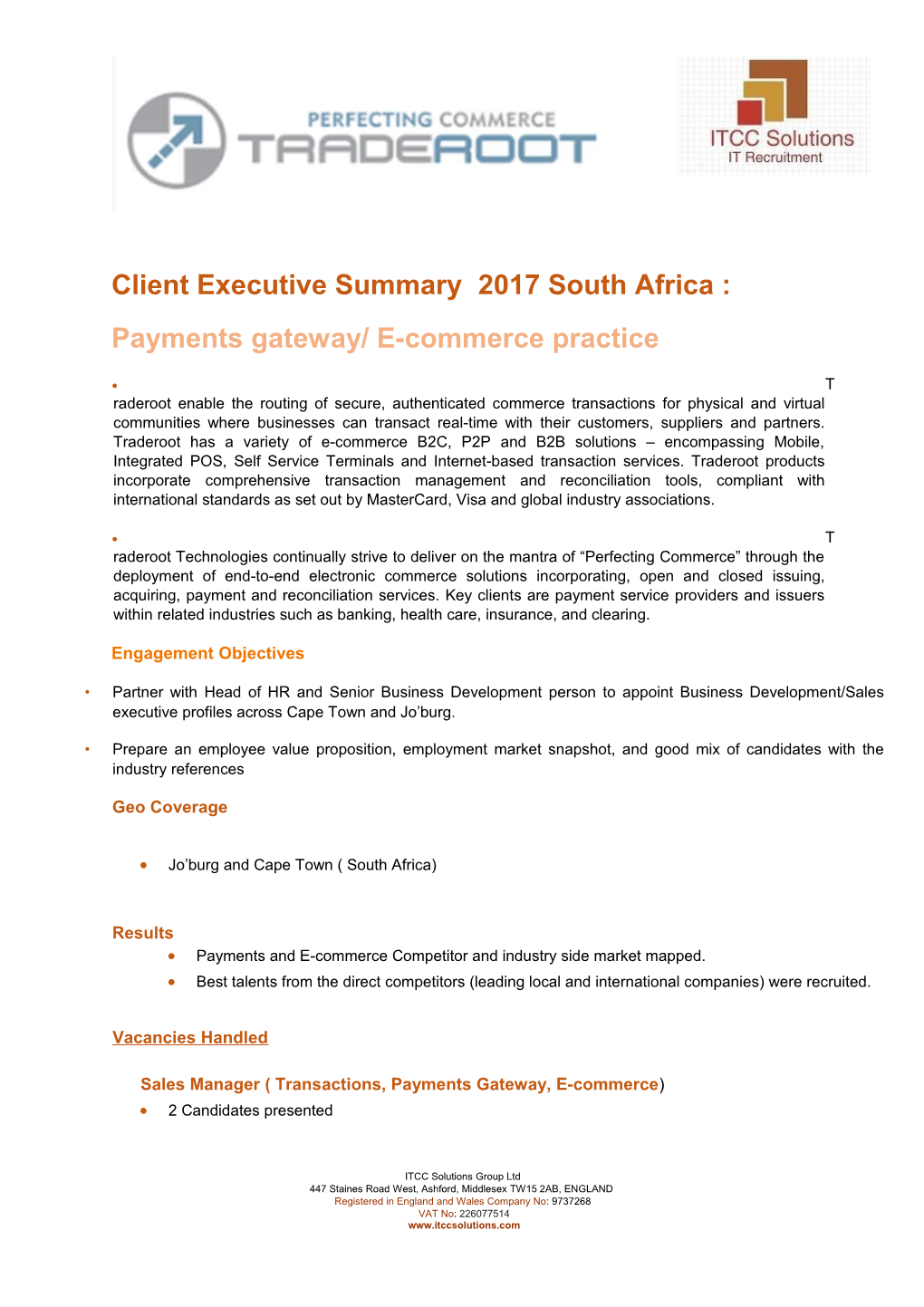 Client Executive Summary 2017 South Africa