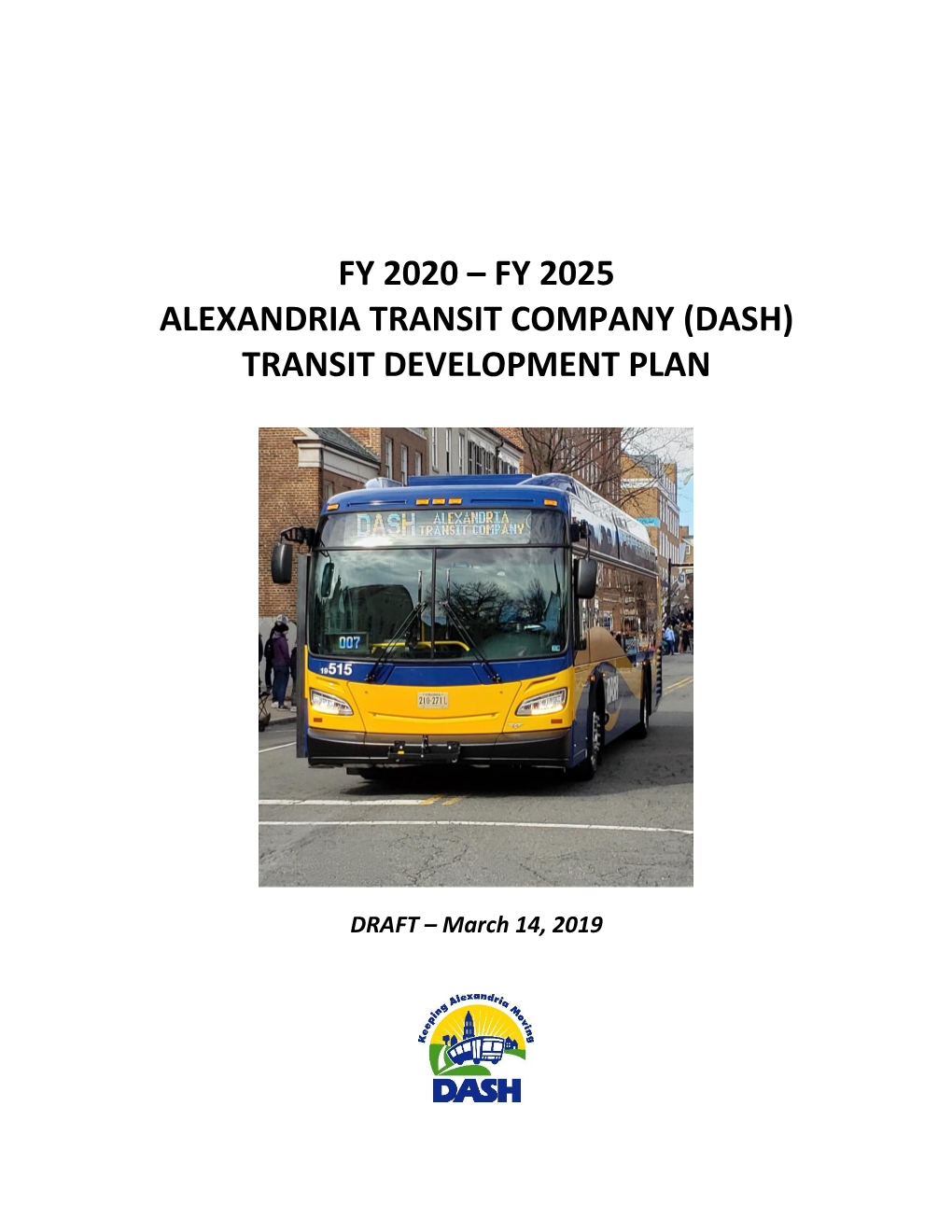 Fy 2025 Alexandria Transit Company (Dash) Transit Development Plan