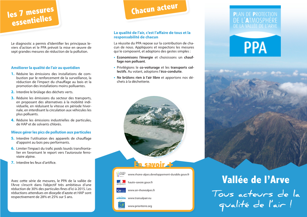 Le PPA De La Vallée De L'arve