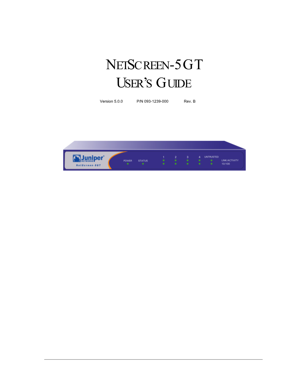 Netscreen-5GT User's Guide