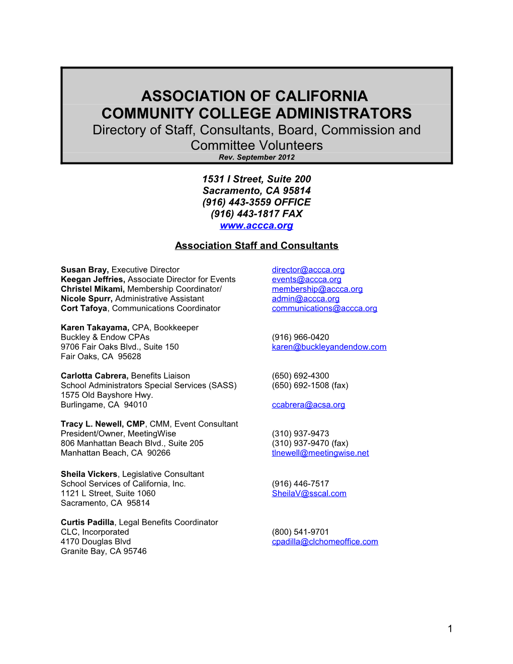 Association of California Community College Administrators