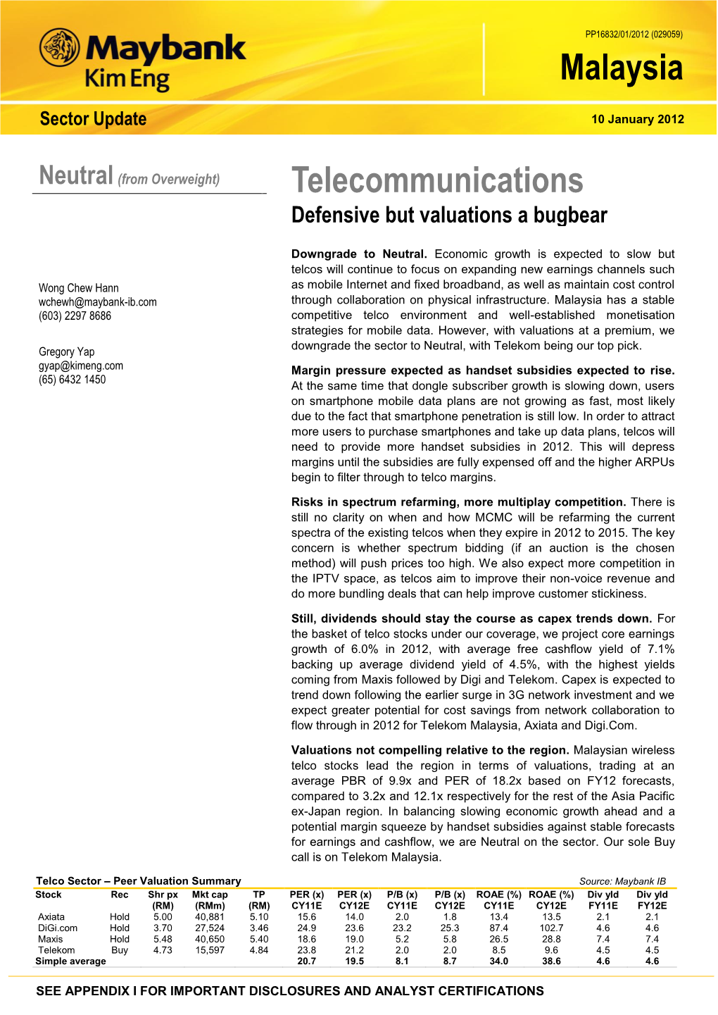 Malaysia Telecommunications