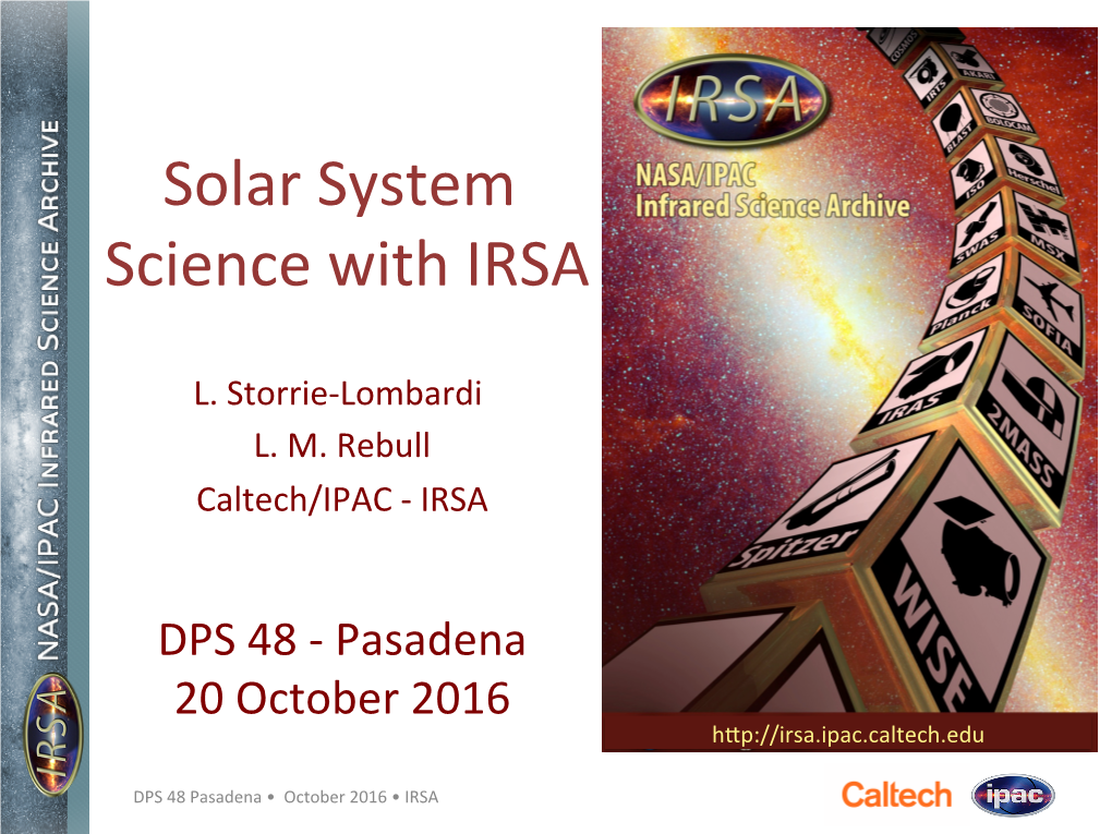 Solar System Science with IRSA