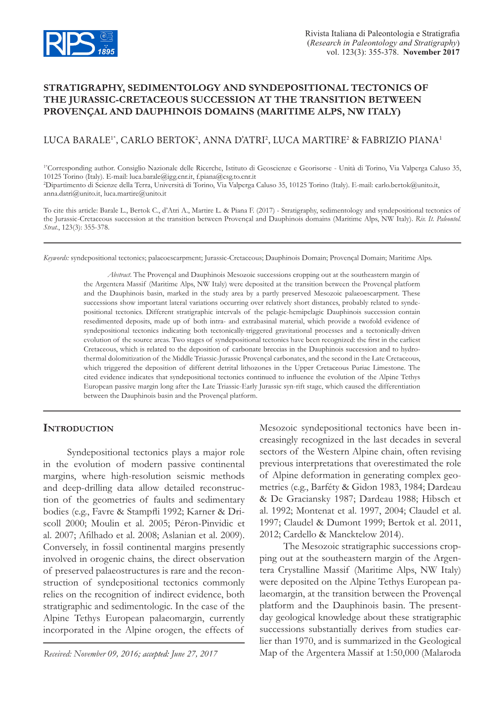 Stratigraphy, Sedimentology and Syndepositional