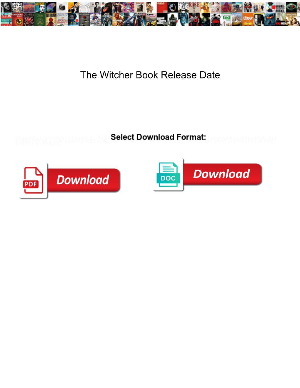 The Witcher Book Release Date