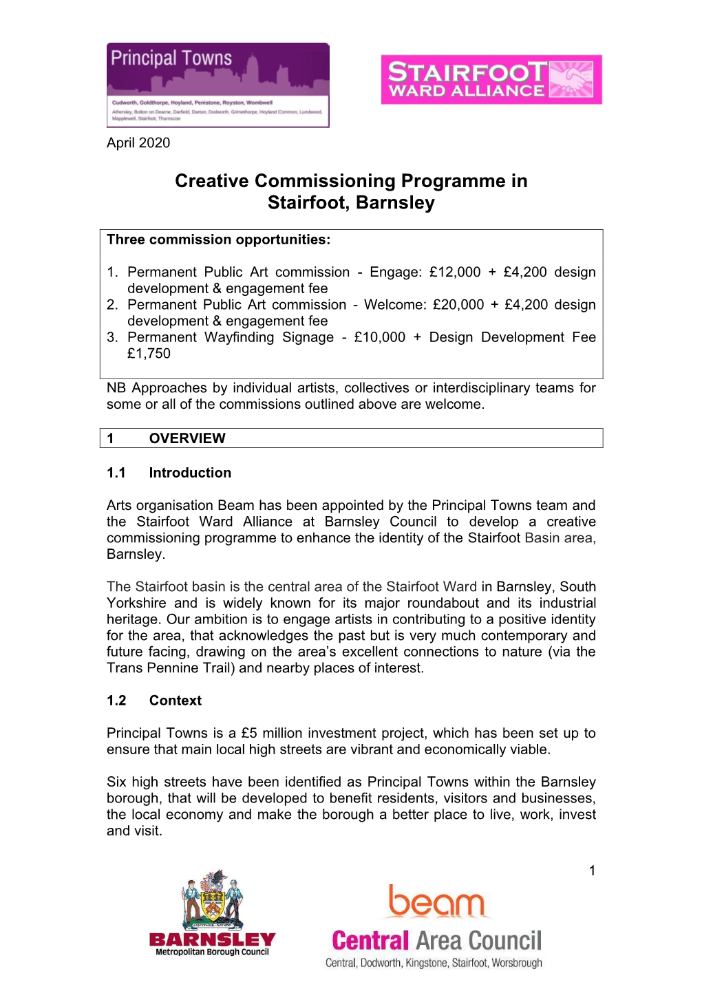 Creative Commissioning Programme in Stairfoot, Barnsley