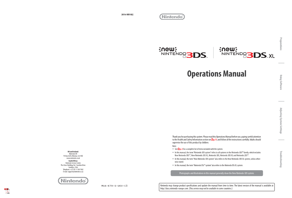 Nintendo Nintendo Eshop Super-Stable 3D User Manual