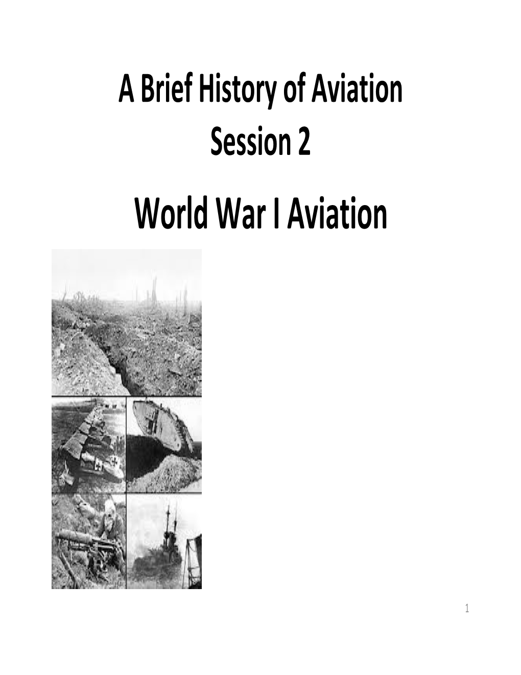 World War I Aviation