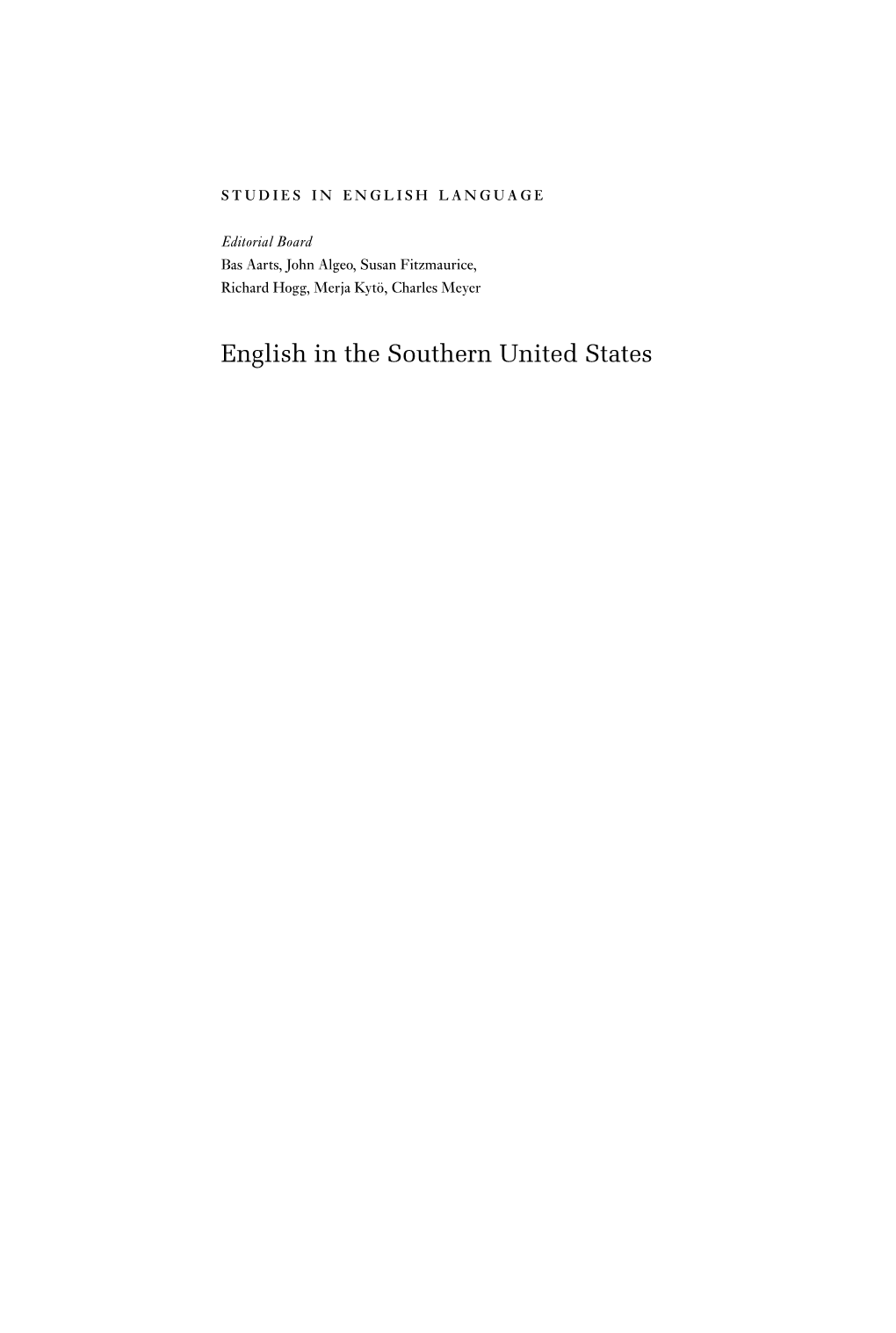 English in the Southern United States    