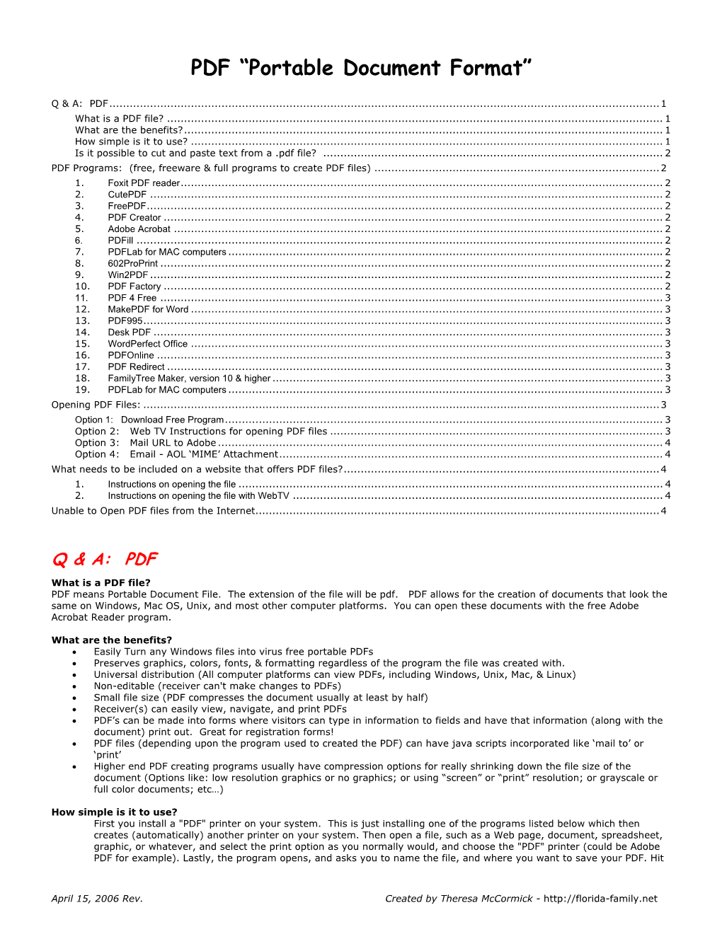 PDF “Portable Document Format”