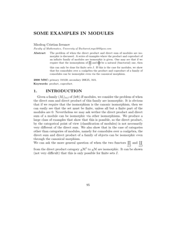 Some Examples in Modules