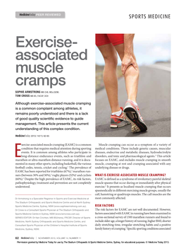 Exercise-Associated Muscle Cramps