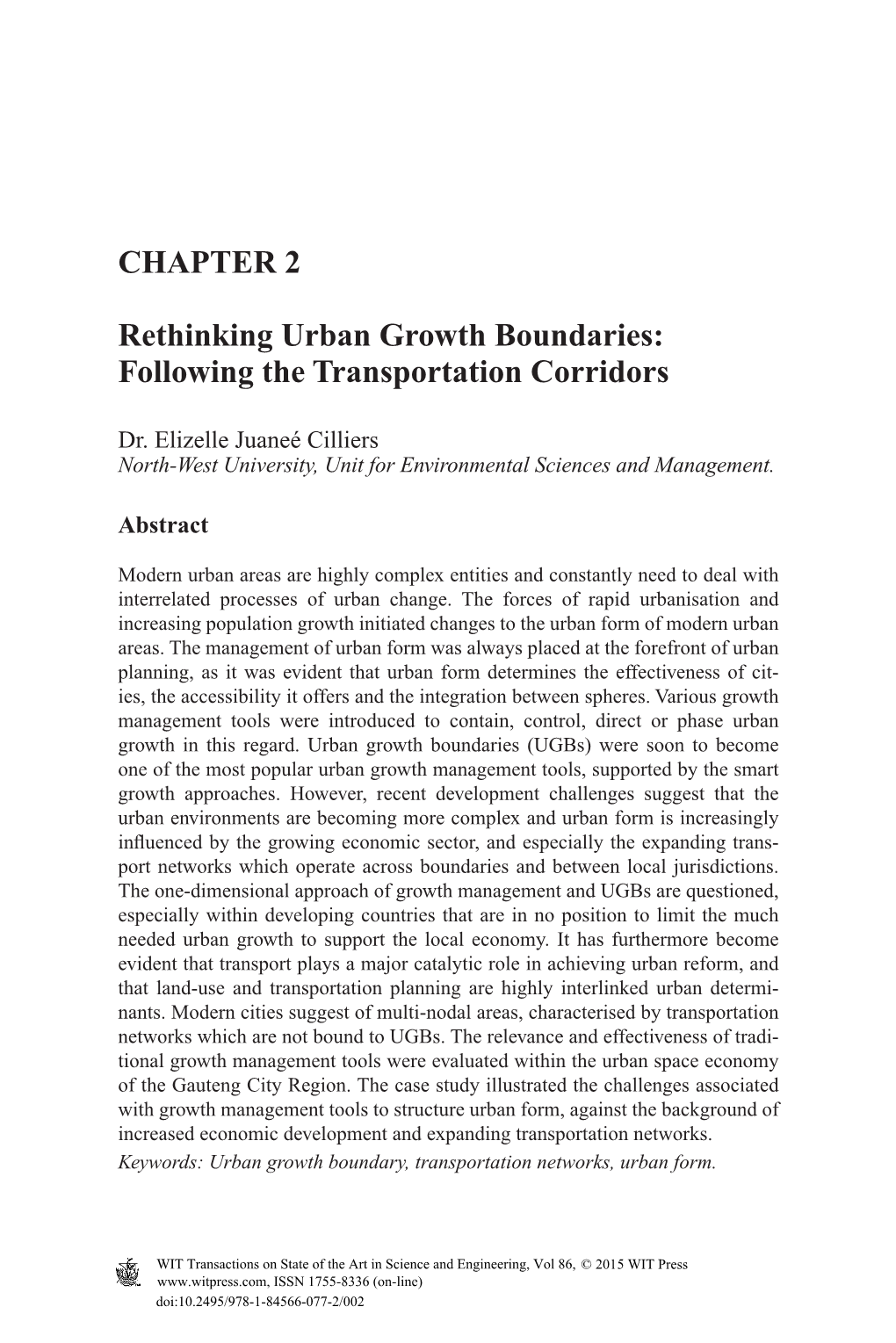 CHAPTER 2 Rethinking Urban Growth Boundaries