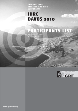IDRC Davos 2010 Participants Here