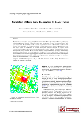 Simulation of Radio Wave Propagation by Beam Tracing