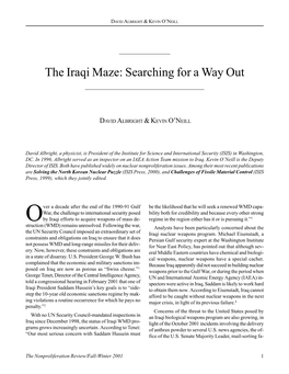 The Iraqi Maze: Searching for a Way Out