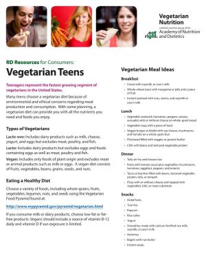 Vegetarian Teens