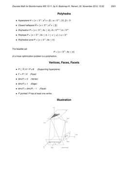 Polyhedra Vertices, Faces, Facets Illustration