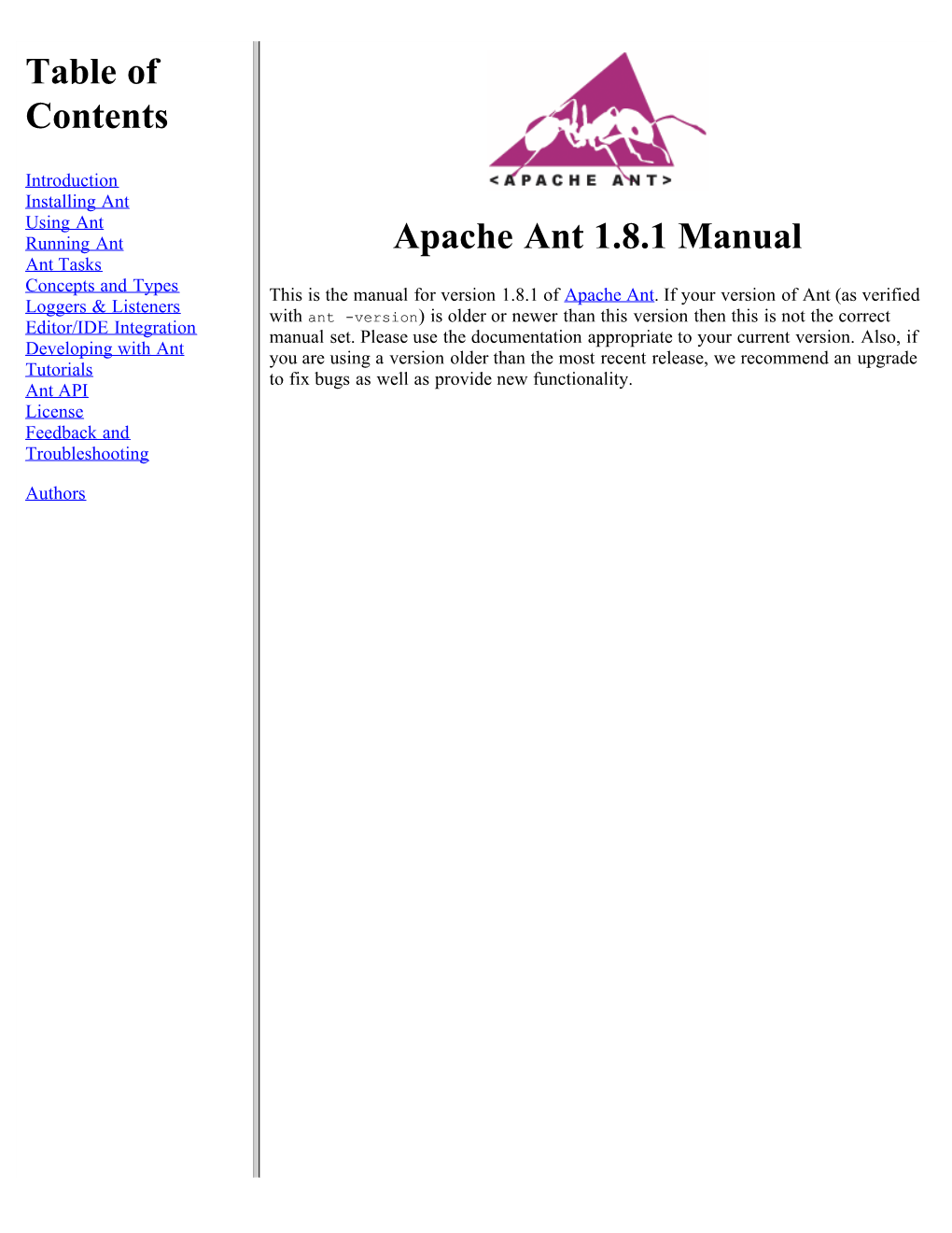 Apache Ant User Manual