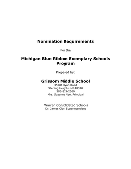 Nomination Requirements