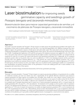 Laser Biostimulationfor Improving Seeds