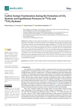 Carbon Isotope Fractionation During the Formation of CO2 Hydrate and Equilibrium Pressures of 12CO2 and 13CO2 Hydrates