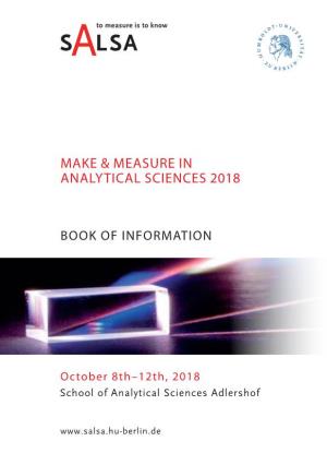 Make & Measure in Analytical Sciences 2018