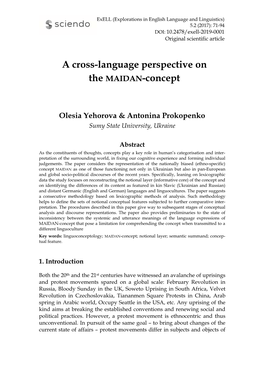 A Cross-Language Perspective on the MAIDAN-Concept