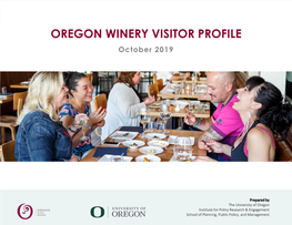 OREGON WINERY VISITOR PROFILE October 2019