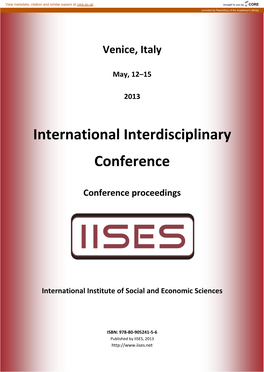 International Interdisciplinary Conference