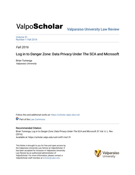 Data Privacy Under the SCA and Microsoft