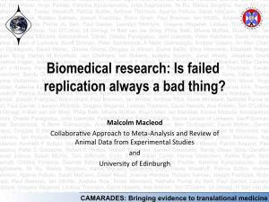 Bringing Evidence to Translational Medicine What Is Research?