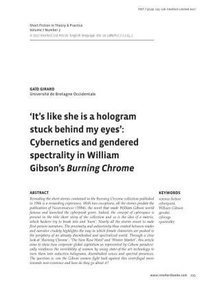 Cybernetics and Gendered Spectrality in William Gibson's