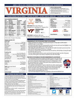 Virginia Cavaliers Virginia Tech Hokies