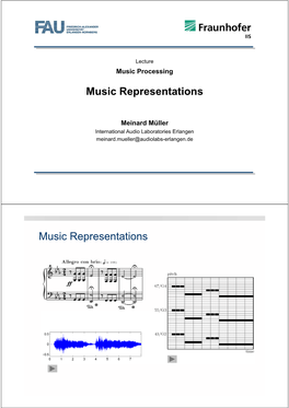 Music Representations